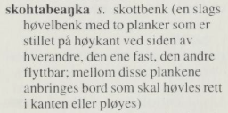 Skottbenk i samisk - norsk ordbok